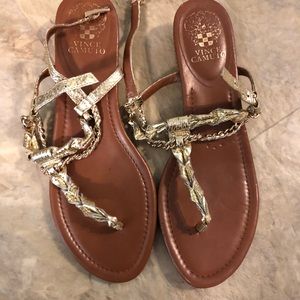 Vince Camuto Gold Sandals Size 9